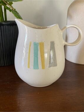 MCM vintage Vernonware speckled ceramic creamer pitcher